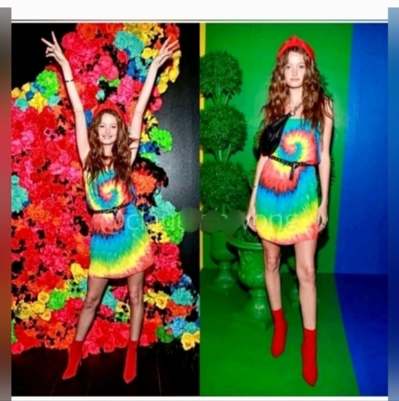 Alice + Olivia emmie tie dye mini dress SIZE Small NWT - Picture 10 of 13